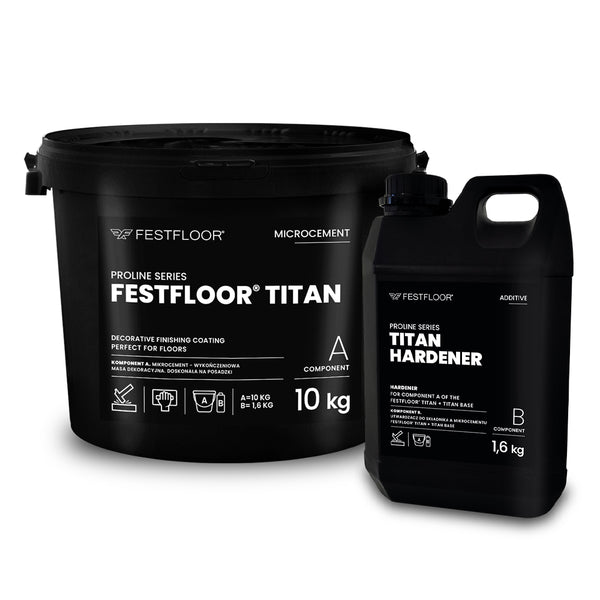 FESTFLOOR TITAN 10 KG + 1,6 KG - Mikrozement mit erhöhter Härte